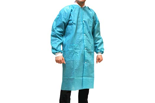 Disposable lab coats that hit below the knee for hospitals and clinics- Caresfield - USA